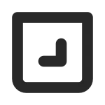 Arrow Bottom Right 4 Square SVG Icon